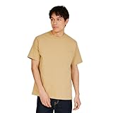 [ヘインズ] Tシャツ 半袖 丸首 綿100% 丸胴仕様 タグレス仕様 ビーフィポケットTシャツ ビーフィー H5190 メンズ サンドベージュ M