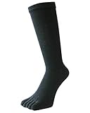[ガッツマン] 機能性サポート五本指ソックス 5足組(FD-01) (ブラック, M(25-27cm))