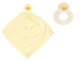 Super Soft Security Blanket with Matching Rattle Baby Gift Set : Yellow Duck by Angel Dear