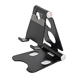 prendre スマートフォン スタンド スマホスタンド 折りたたみ 角度調整 アルミ合金 スマホ デスクスタンド 卓上 GALAXY （ブラック） PR-MINIPOST-BK