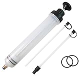 Charmoon オイルサクションガン 手動 オイル交換 ポンプ チェンジャー シリンジ 注射器 ガソリン ミッションオイル (500ml)