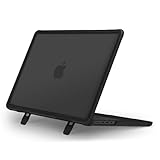 MOSISO 対応機種 MacBook Pro 14インチ ケース M5 M4 M3 M2 M1チップ 2026 2025-2021発売 A3427 A3426 A3434 A3112 A3185 A3401 A2918 A2992 A2779 A2442、頑丈な耐衝撃 折りたたみ式 キックスタンド付き プラスチック製 ハード シェル カバー(ブラック)