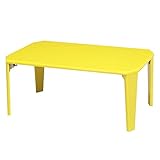 テーブル ローテーブル サイドテーブル 鏡面加工 カラー：ネオンイエロー