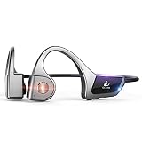 SLuB Bluetooth イヤホン 骨伝導 ヘッドホン【Bluetooth5.0 開放型 IPX5防水防汗 8時間連続再生】 超軽量 耳掛け式 ワイヤレス ヘッドセット ハンズフリー通話 マイク内蔵 iPhone&Android対応 シルバー