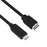 CERRXIAN USB3.1フロントパネル延長ケーブル,Type E男性からType C男性内部アダプターケーブル-0.5m/1.5インチ