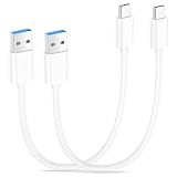 USB Type C ケーブル 0.3m-2本 10Gbps高速データ転送 USB-A to USB-C 短い30cm USB 3.1/3.2 Gen2 急速充電QC3.0 Carplay/Android Auto 対応 iPhone17/16/15 Plus/Pro Max/ipad/SSD 外付け/SSDケース/Samsung Galaxy/xiaomi/クションカメラ タイプc多機種対応