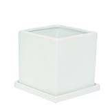 エイチツーオー インテリアポット スクウェアーL ホワイト H1200