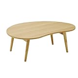 大川家具 関家具 センターテーブル 豆型 90cm幅 オーク 234264