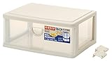 サンコープラスチック 小物収納1段 エルピス 幅34.5×奥25.5×高14.9cm ソフトベージュ