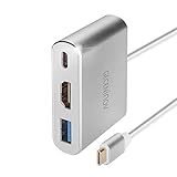 USB Type c HDMI アダプタ 3in1変換アダプター USB 3.0高速ポート 4K HDMIポート USB タイプC急速充電ポ