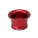 Velocity Stack オートバイ キャブレター エアフィルター キャブレター キャブ ファンネル トランペット 50/55/63mm Carburador インテーク ウィンドホーン カップ CNC アルミニウム合金 ホンダ ヤマハ ATV ダートバイク クワッド ZSDTRP用 (55mm、レッド、ショート)