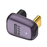 LUYING USB Type C 変換 アダプター 240W 40Gbps 変換 アダプタU字 U型 180度 タイプC オスメス コネクター 超高速転送 対応 MacBook Air/Pro/携帯電話用