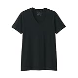 無印良品 脇に縫い目のない 天竺編みVネック半袖Tシャツ FAA33A3S 黒 紳士XL 3枚セット