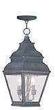 Livex Lighting 2604-61 Exeter 2-Light Outdoor Chain Hang, Charcoal [並行輸入品]