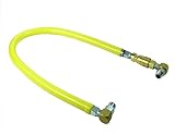 T & S真鍮hg-4d-48s-qscガスホースwith 3 / 4インチNPT x 48-inch Long、2-swivelinks、2-elbows、and Restrainingケーブル