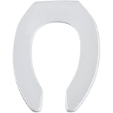 Bemis 1955CTJ 000 Just-Lift Elongated Open Front Toilet Seat, White by Clauss [並行輸入品]