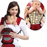 シンビアイ 6Way 大容量収納ポケット付　ヒップシートキャリア[抱っこ紐/抱っこひも/ヒップシート] (ローズレッド)