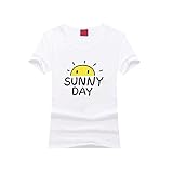 Deylaying 親子服 ペア服 ペアルック Tシャツ 半袖 太陽 夏季 子供服 シンプル 外出 旅行