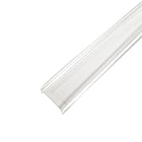 muzata 10個パック3.3 Ft/1 mクリスタルクリアカバーレンズfor UシェイプシルバーLEDアルミチャンネルほこり保護