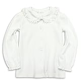 [アッシュベリー] ニットブラウス(白ブラウス) 長袖[リボン] 綿100％/フォーマル/女の子/ 90cm(723002)