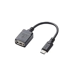 ELECOM OTGケーブル  microB-Aメス-USB2.0 ブラック 0.1m TB-MAEMCBN010BK