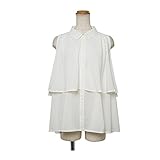 【マタニティ】【授乳口付き】【トップス】ティアードブラウス (オフホワイト)