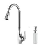 Kraus KPF-1621-KSD-30CH Single Lever Pull Down Kitchen Faucet and Soap Dispenser Chrome by Kraus