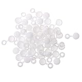 Perfk 約50個入り　ネジカバー　ポリプロピレン製　船　車用　3mm-5mm直径ネジ適用　ヒンジスクリューカバーキャップ　白色