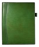 BlancCouture ルーズリーフ バインダー A4 30穴 本革 フィーユ（緑色）