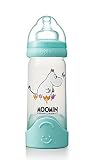 【Soul Ⓑ】「UPIS」お出かけ 哺乳びん 本体 250ml 使い捨て 哺乳瓶 消毒不要 衛生パック (本体, ムーミン ミント)