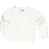 Polarn O Pyret Pointelleカーディガンセーター(ベビー) カラー: ホワイト