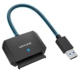 Wavlink USB3.0 - SATA 3 ハードドライブケーブルアダプター SATA - USB A 5Gbpsアダプターケーブル 外付けハードドライブコネクターコンバーター USBからUSBへ 2.5インチ 3.5インチ HDD SSDデータ用 - 電源アダプターは含まれません