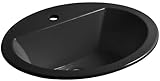 Kohler Bryant Oval self-rimming洗面所with single-hole蛇口ドリル 1.375 K-2699-1-7 1
