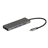 ナカバヤシ Digio2 PD対応 USB Type-C アルミ ドッキングステーション 15cm グレー Z8789