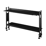 Bauhutte( バウヒュッテ ) デスクラック2 モニター台 ディスプレイ スタンド 机上台 ブラック 120cm幅 BHS-1200HN-BK