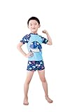 (チェリーレッド) CherryRed ボーイズ ベビー 男の子 水着 ビキニ 子供用 ビキニ水着 可愛い 二点セット XL ブルー