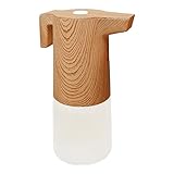 ソープディスペンサー 泡 自動 ハンドソープディスペンサー オート センサー 330ml 充電式 ハンドソープ 食器用洗剤などに適用 半透明 吐出量3段階調整 壁掛け可(105*80*180mm)木色