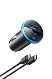 Anker 323 Car Charger (52.5W) with USB-C & USB-C ケーブル (USB PD対応 52.5W 2ポート C カーチャージャー C & Cケーブル付属)