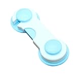 FUPUONE ドアロック ドアストッパー ベビーガード ワンタッチ (ブルー/ホワイト)