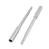 uxcell 六角ナットドライバー グレー ドリル 6"長さ 8mmワイドヘッド ソケット ビット 2個