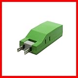 ヤザワ 【BLOCK TAP】コーナータップ型 耐トラ付1AC+2USB 緑 HC300GR2USB