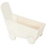 不二貿易 ミニプランターカバー カート型 ホワイト 24877