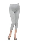 9fashion マタニティレギンス SAVA 7分丈オーバーバンプマタニティレギンス サイズS/M グレーメランジ