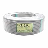 弥栄電線 VVFケーブル 600Vビニル絶縁ビニルシースケーブル平形 2.0mm×2心 100m巻 (灰色) VVF2.0×2C×100m