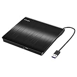 Cocopa USB 3.0外付け DVD ドライブ DVD プレイヤー ポータブルドライブ CD/DVD読取・書込 DVD±RW CD-RW USB3.0/2.0 Window/Mac OS両対応 高速 静音 超スリム (ブラック) black