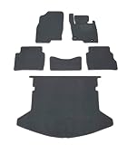Hotfield マツダ 互換品 CX-5 cx5 フロアマット+トランクマット ラゲッジマット KF系(2017年2月～2021年11月) 形状01 /フットレスト一体/トランク一体形状/プレーングレー