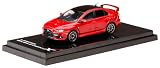 HJ64 1/64 三菱ランサーエボリューションX FINAL EDITION エンジンディスプレイモデル付き レッドメタリック/ブラックルーフ 完成品