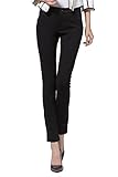 Yangmu Women's Zipper-trim Ponte Pull-on Cotton Legging Pant (S Black) [並行輸入品]