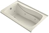 KOHLER K-1239-LH-47 Mariposa 60-Inch X 36-Inch Alcove Whirlpool Bath with Integral Tile Flange, Left