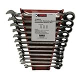 KTI kti45601リバーシブルラチェットレンチセット( Met 12pc。)